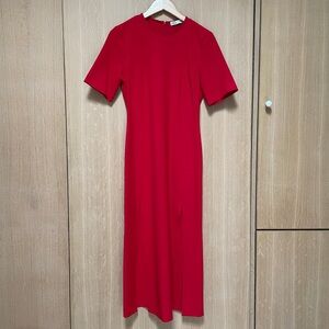 Zara Vibrant Red Midi Dress